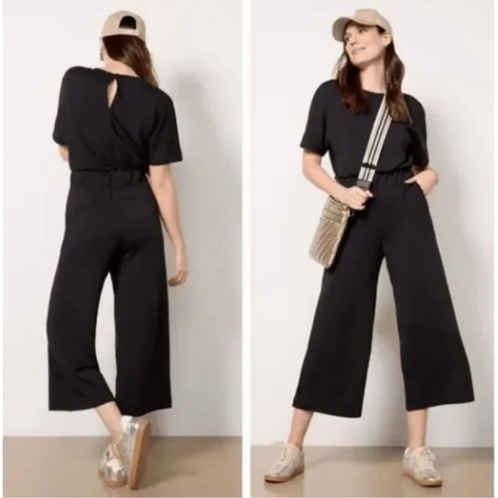 SPANX Black Wide-Leg Jumpsuit